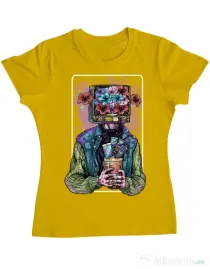 Tricou ADLER dama Human milenial Galben