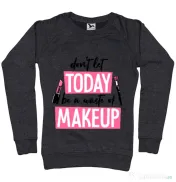 Bluza ADLER dama A waste of makeup Negru melanj 