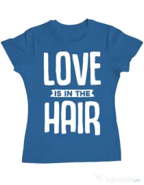 Tricou ADLER dama Love is in the hair Albastru azuriu