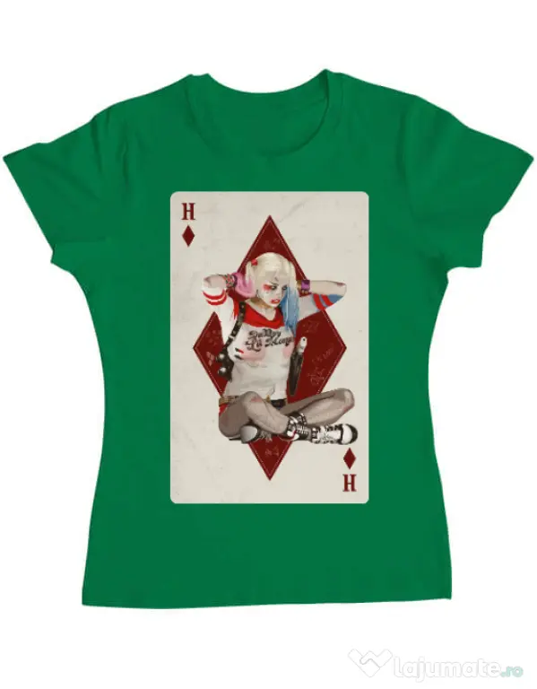 Tricou ADLER dama Harley Card Verde mediu