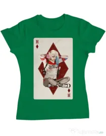 Tricou ADLER dama Harley Card Verde mediu