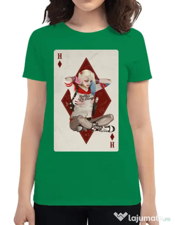 Tricou ADLER dama Harley Card Verde mediu