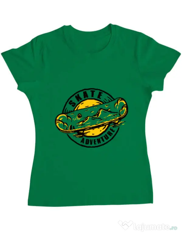 Tricou ADLER dama Skate adventure Verde mediu