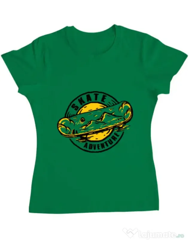 Tricou ADLER dama Skate adventure Verde mediu