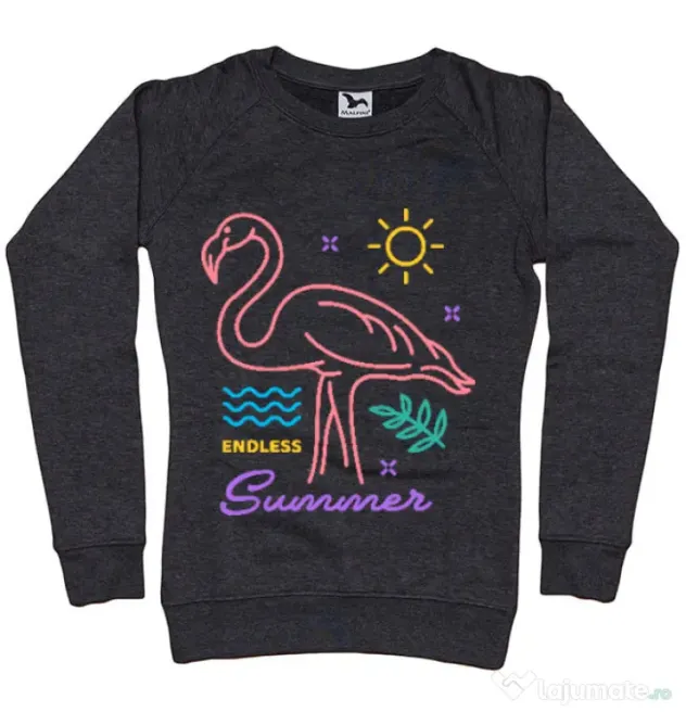 Bluza ADLER dama Flamingo endless summer Negru melanj