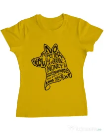 Tricou ADLER dama A Dog Makes You Rich Galben