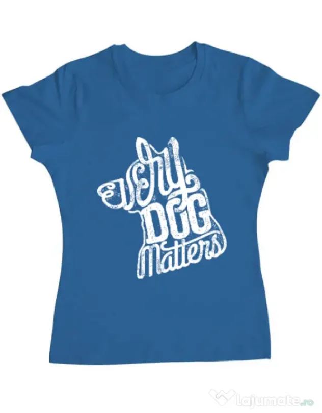 Tricou ADLER dama Every dog matters 2 Albastru azuriu