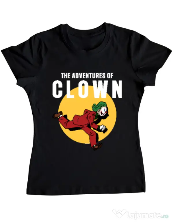 Tricou ADLER dama Clown adventures Negru