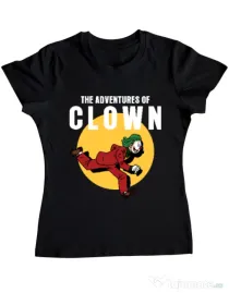 Tricou ADLER dama Clown adventures Negru