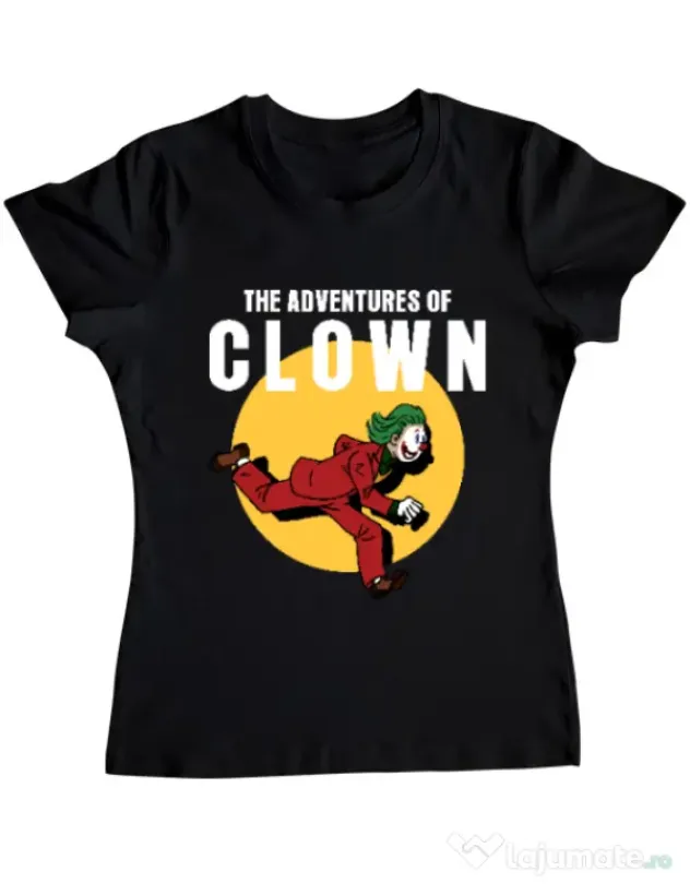 Tricou ADLER dama Clown adventures Negru