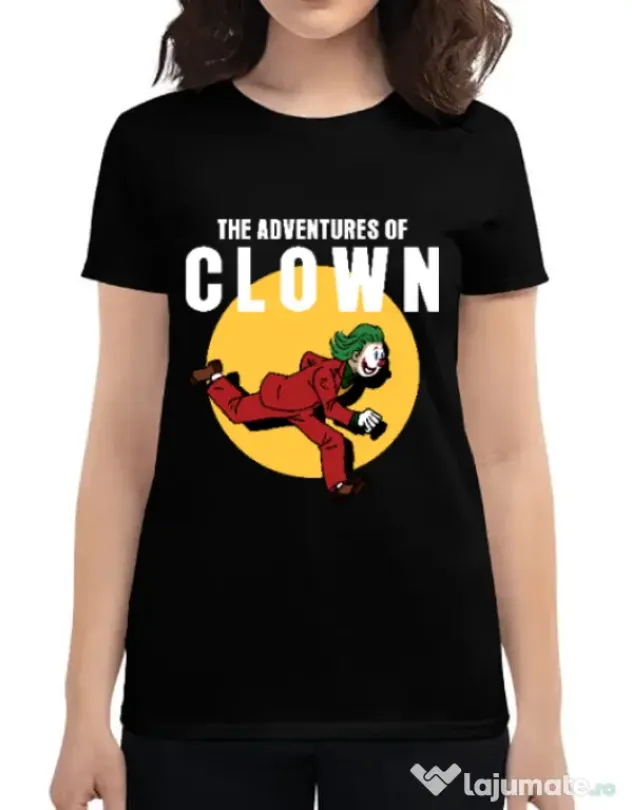 Tricou ADLER dama Clown adventures Negru