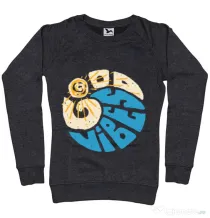 Bluza ADLER dama Good vibes and wave Negru melanj