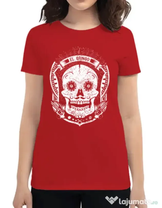 Tricou ADLER dama El gringo Rosu