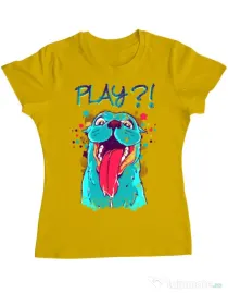 Tricou ADLER dama Play Galben