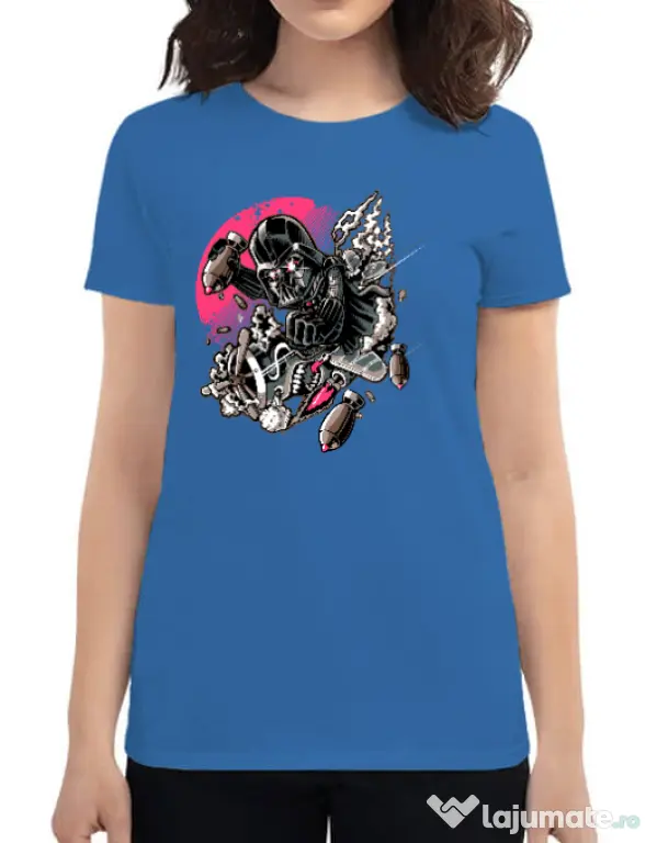Tricou ADLER dama Father attack Albastru azuriu