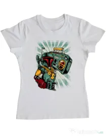 Tricou ADLER dama Ghetobobaster Alb