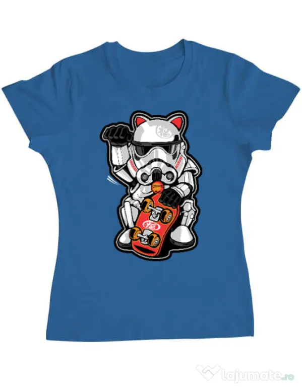 Tricou ADLER dama Maneki trooper Albastru azuriu