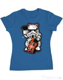 Tricou ADLER dama Maneki trooper Albastru azuriu