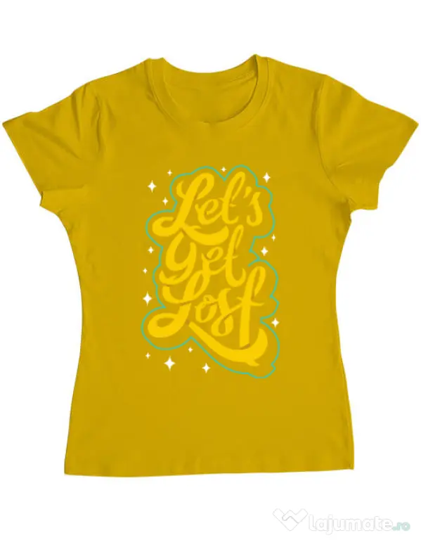 Tricou ADLER dama Let\'s get lost Galben