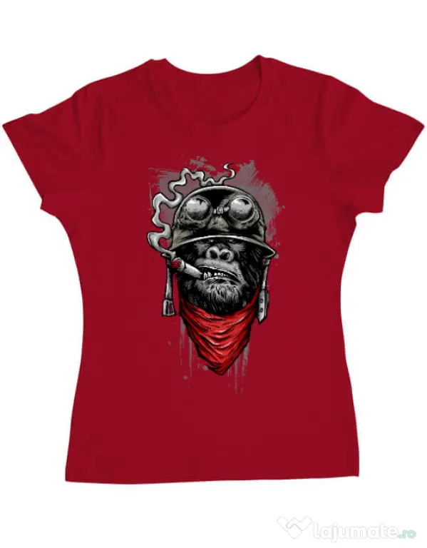 Tricou ADLER dama Ape of duty Rosu