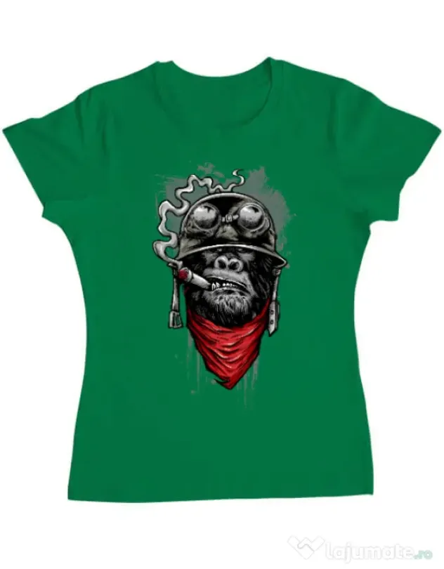 Tricou ADLER dama Ape of duty Verde mediu