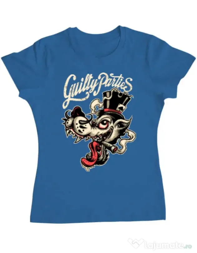Tricou ADLER dama Guilty parties Albastru azuriu