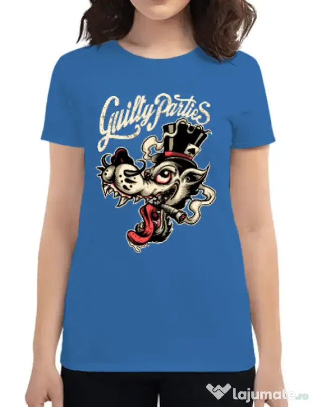 Tricou ADLER dama Guilty parties Albastru azuriu