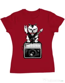 Tricou ADLER dama Lets rock Rosu