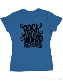 Tricou ADLER dama Rock my world Albastru azuriu