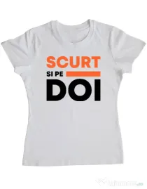 Tricou ADLER dama Scurt si pe doi Alb