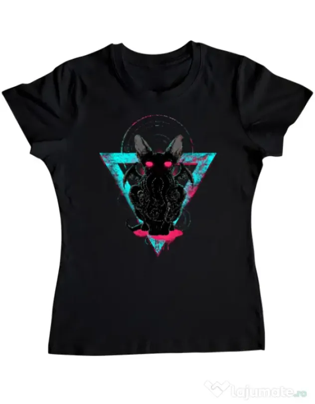 Tricou ADLER dama Cathulhu Negru