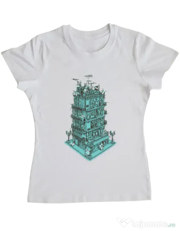 Tricou ADLER dama Sound zone Alb