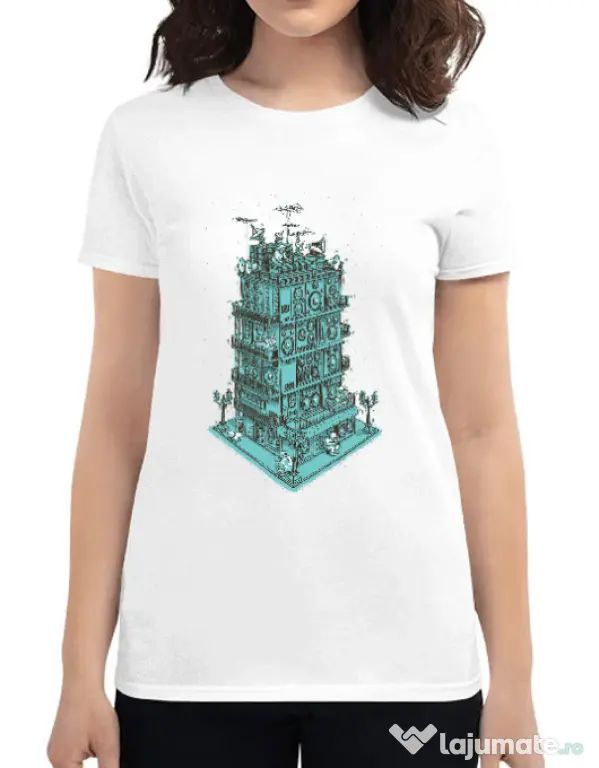 Tricou ADLER dama Sound zone Alb