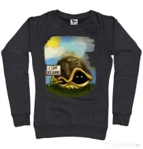 Bluza ADLER dama I stay home Negru melanj