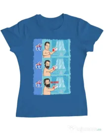 Tricou ADLER dama Funny wilson Albastru azuriu