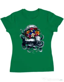 Tricou ADLER dama Space bloom Verde mediu