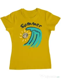 Tricou ADLER dama Summer Beach Galben