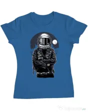 Tricou ADLER dama Astronaut rebel Albastru azuriu