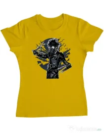Tricou ADLER dama Gas mask scissor Galben