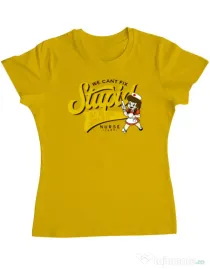 Tricou ADLER dama Can\'t fix stupid Galben