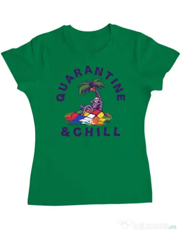 Tricou ADLER dama Rubik island Verde mediu