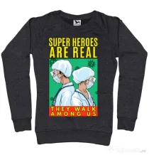 Bluza ADLER dama Real super heroes Negru melanj