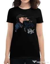 Tricou ADLER dama Adi Morosanu FAMILIA Negru
