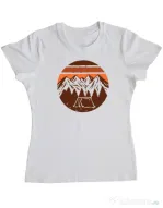 Tricou ADLER dama Beauty mountain Alb