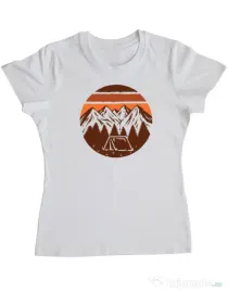 Tricou ADLER dama Beauty mountain Alb