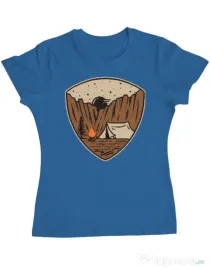 Tricou ADLER dama Camp cliffs Albastru azuriu
