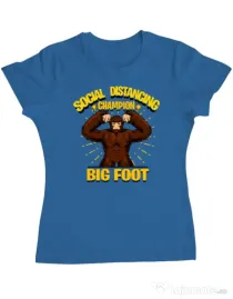 Tricou ADLER dama Social distancing 2 Albastru azuriu