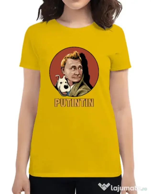 Tricou ADLER dama Putin Tin Galben
