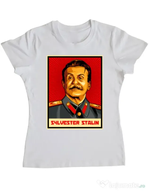 Tricou ADLER dama Sylvester Stalin Alb