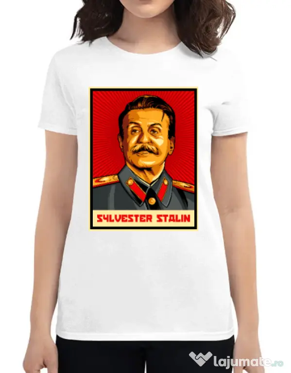 Tricou ADLER dama Sylvester Stalin Alb